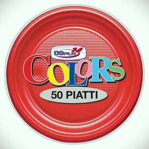 Plastic borden rood 22 cm