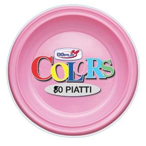 Plastic borden lichtroze 22cm