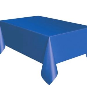 tafelkleed plastic 140x274 cm d.blauw