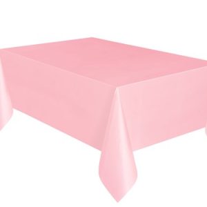 tafelkleed plastic 140x274 cm licht roze