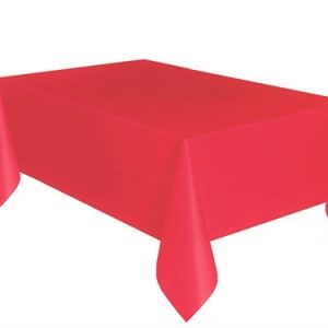 plastic tafelkleed rood