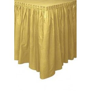 Tafelrok plastic goud