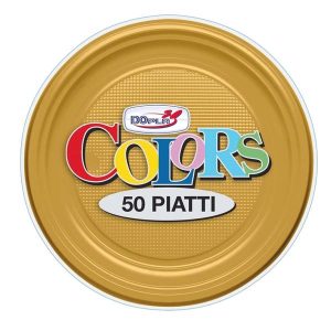 Plastic borden goud 22 cm