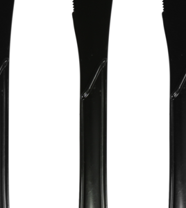 Plastic messen zwart